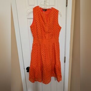 Pretty Garden Small Orange Eyelot Dress